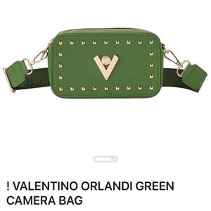 Valentino Orlandi Studded Green Crossbody Bag